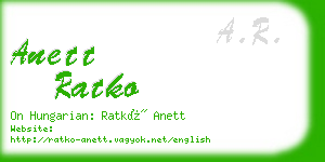 anett ratko business card